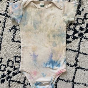 Organic tie dye onesie